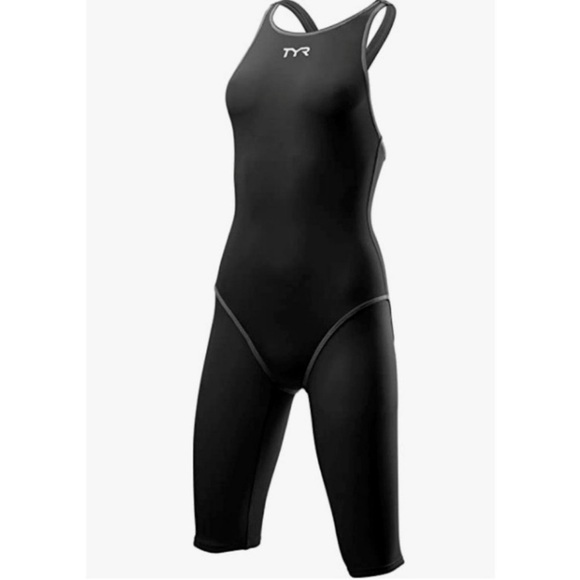 TYR Women’s Thresher Open Back Tech Swimsuit Size 26 Black - Picture 2 of 10